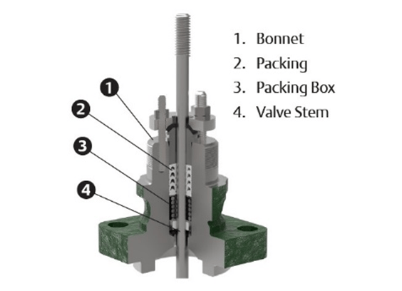 Fisher sliding stem valve packing